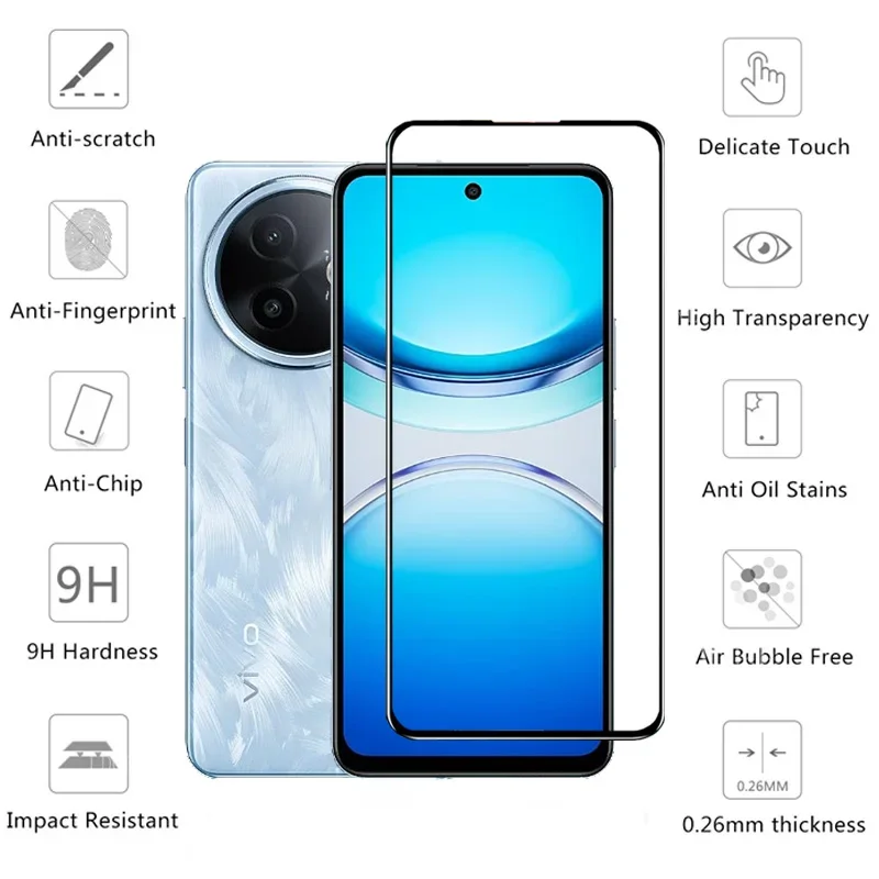 Для Vivo Y300i стекло черный край против отпечатков пальцев пленка для экрана мобильного телефона Для Vivo Y300i закаленное стекло и пленка для линз Edc
Для Vivo Y300i стекло черный край против отпечатков пальцев пленка для экрана мобильного телефона Для Vivo Y300i закаленное стекло и пленка для линз Edc