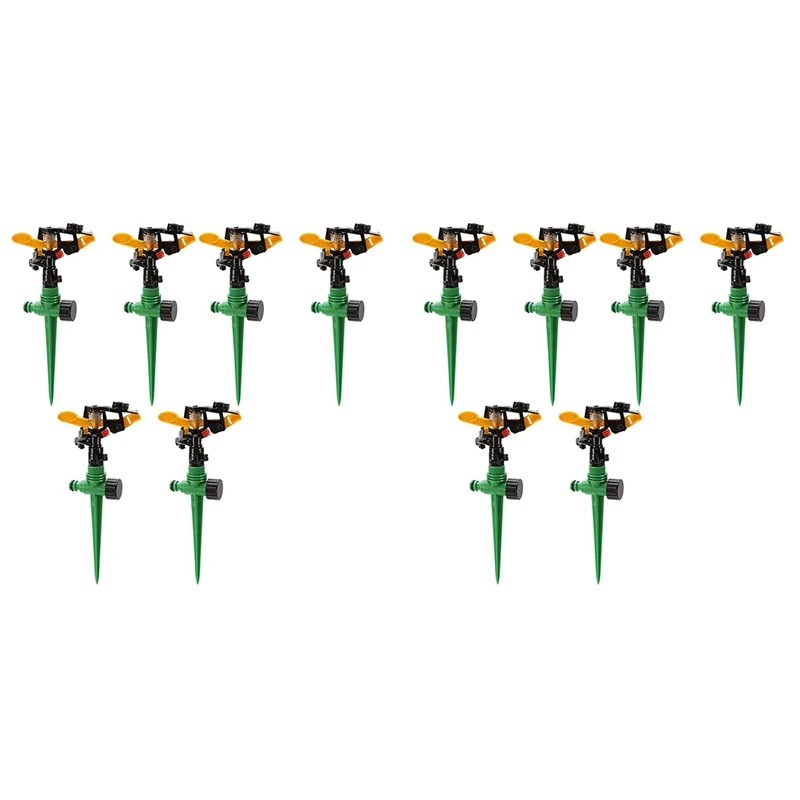 12 Pack Garden Sprinklers, Lawn 360 Rotating Impact Sprinklers, Adjustable Swing Automatic Watering Irrigation Tools
12 Pack Garden Sprinklers, Lawn 360 Rotating Impact Sprinklers, Adjustable Swing Automatic Watering Irrigation Tools
