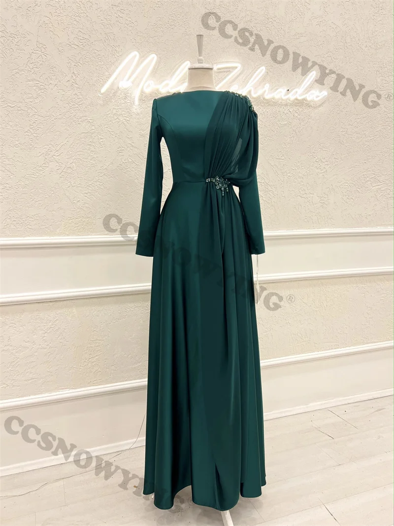 Long Sleeve O Neck Muslim Evening Gown Islamic Formal Party Dresses Satin Appliques Hijab Women Arabic Kaftan Robe De Soiree
Long Sleeve O Neck Muslim Evening Gown Islamic Formal Party Dresses Satin Appliques Hijab Women Arabic Kaftan Robe De Soiree