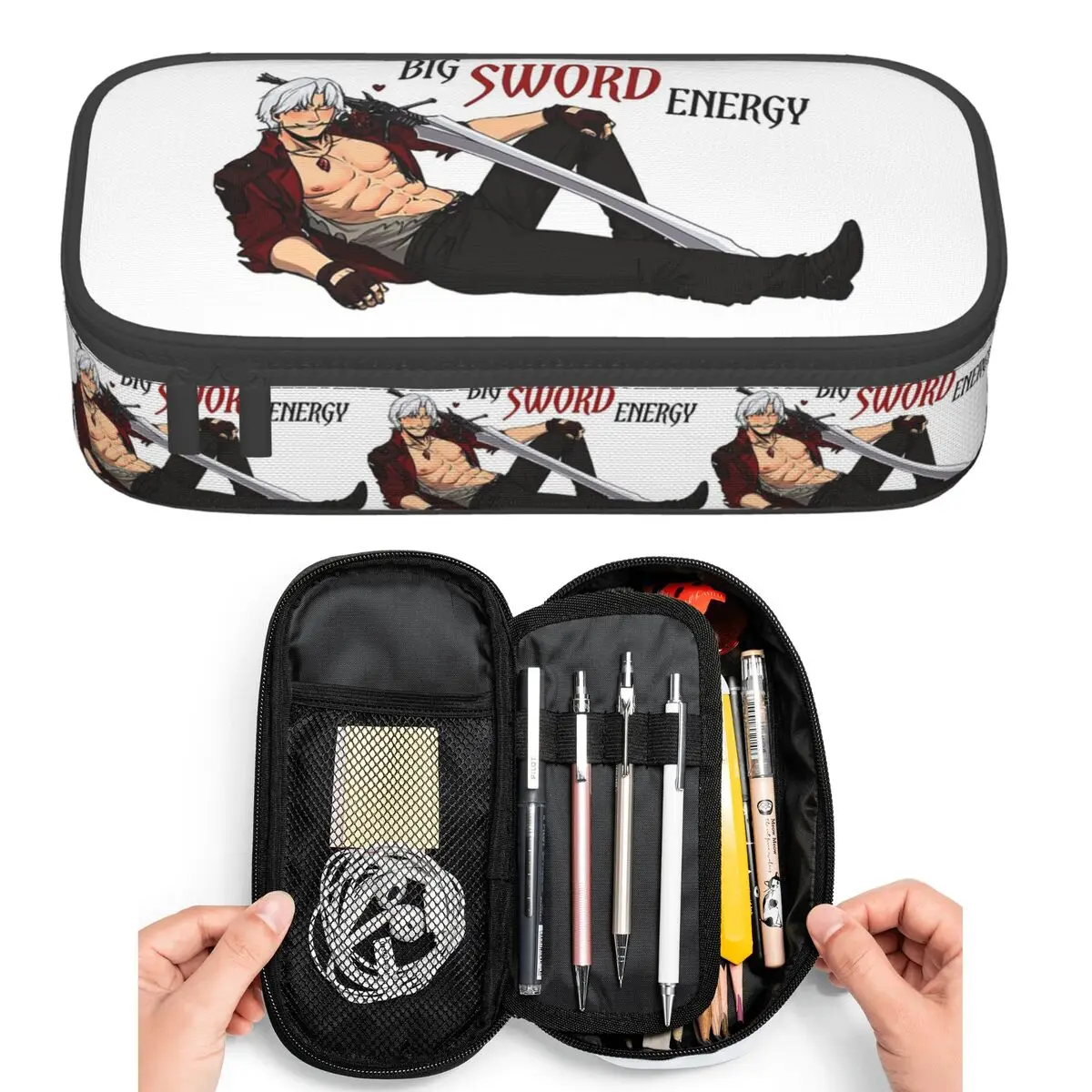 Devil May Cry Big Sword Energy Pencil Cases for Students Pen Box Pencil Bag Large Storage Pencil Pouch Pen Holder
Devil May Cry Big Sword Energy Pencil Cases for Students Pen Box Pencil Bag Large Storage Pencil Pouch Pen Holder