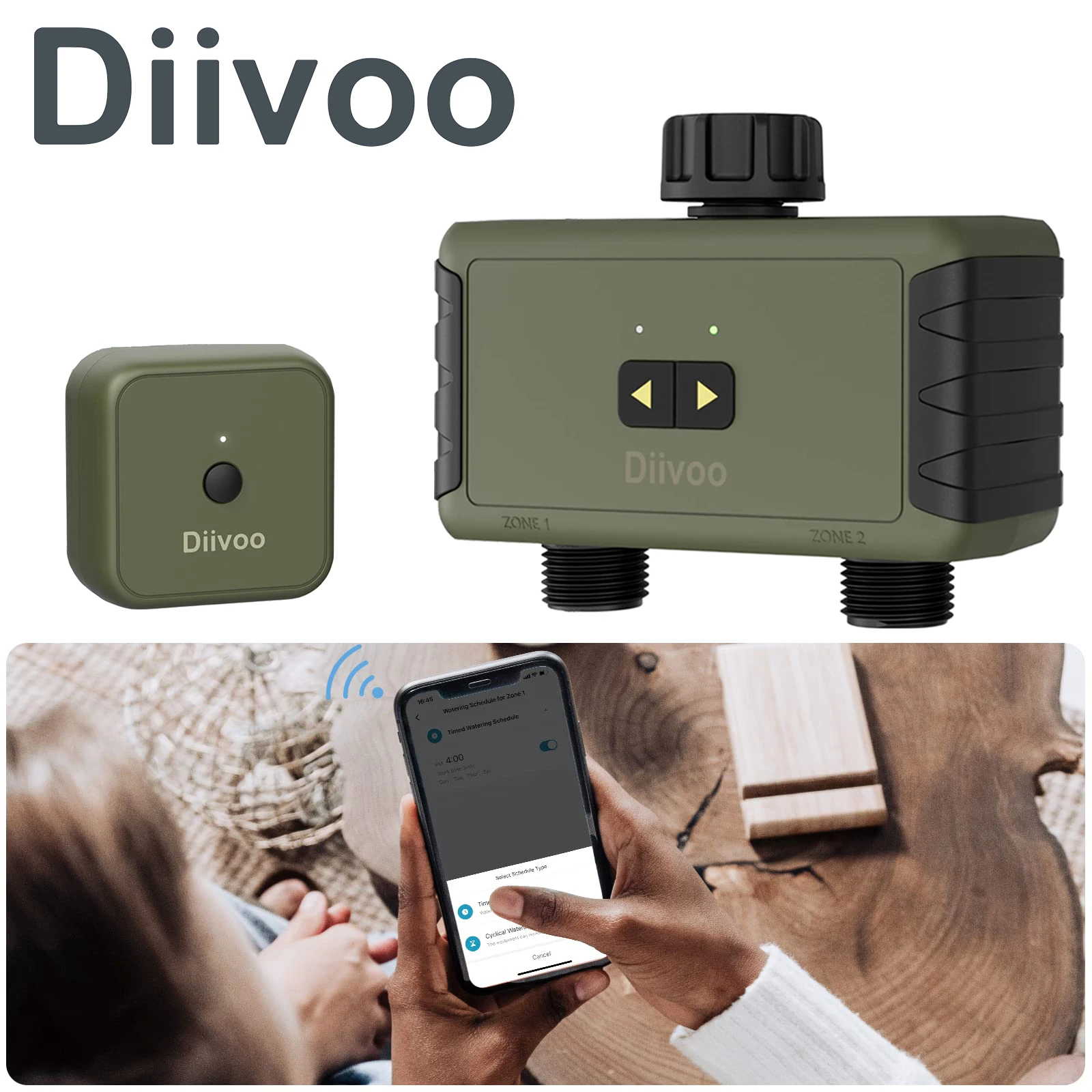 Diivoo Wifi Water Timer Garden Smart Irrigation Watering System Automatic Irrigation Controller Wifi Control with Smart Life
Diivoo Wifi Water Timer Garden Smart Irrigation Watering System Automatic Irrigation Controller Wifi Control with Smart Life