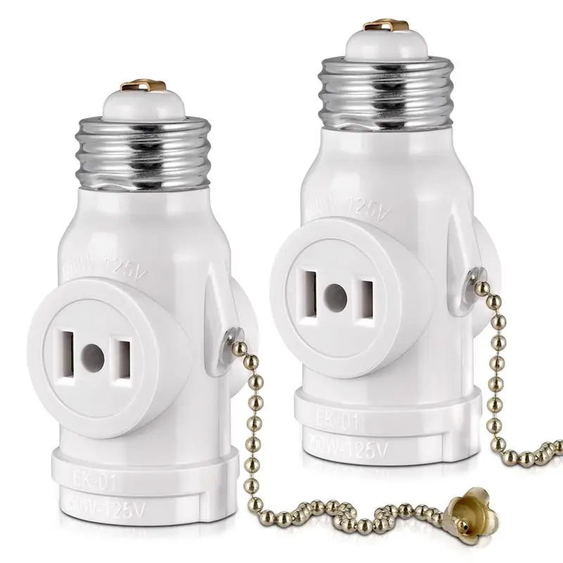 Happy New- 2 Outlet Light Socket Adapter,E26 Bulb Socket To Outlet Splitter,Convert Medium Screw Socket Into A Socket 2 Outlets
Happy New- 2 Outlet Light Socket Adapter,E26 Bulb Socket To Outlet Splitter,Convert Medium Screw Socket Into A Socket 2 Outlets
