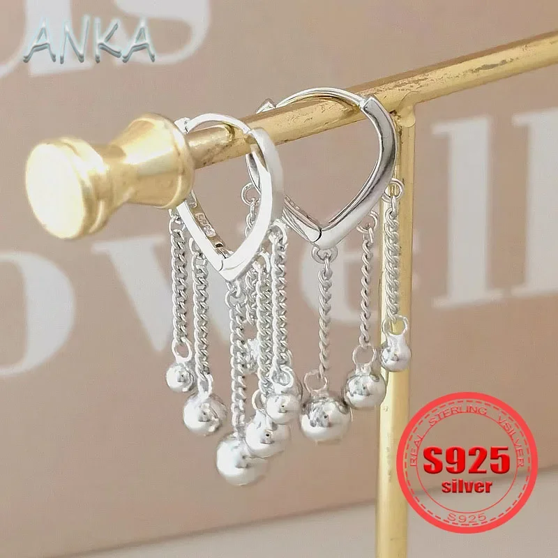 ANKA NEW S925 silver earrings beads tassel fashion earrings beans short earrings small fresh women earring
ANKA NEW S925 silver earrings beads tassel fashion earrings beans short earrings small fresh women earring