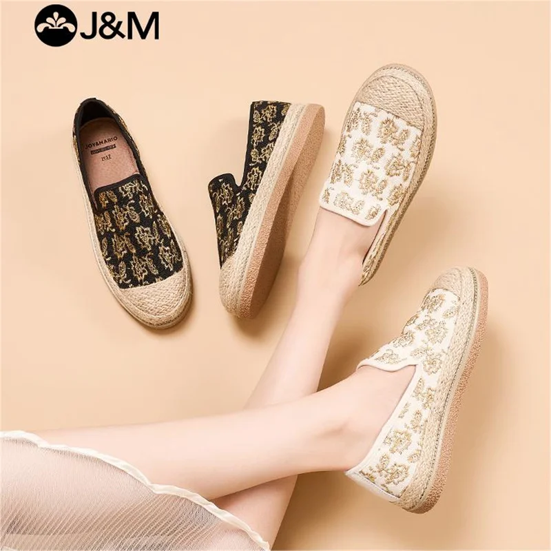 Туфли J & M женские резиновые, роскошные лоферы в рыбацком стиле, без застежки, повседневная обувь для девушек, тканевые кроссовки с цветами, белые, весна-лето 2024
Туфли J & M женские резиновые, роскошные лоферы в рыбацком стиле, без застежки, повседневная обувь для девушек, тканевые кроссовки с цветами, белые, весна-лето 2024