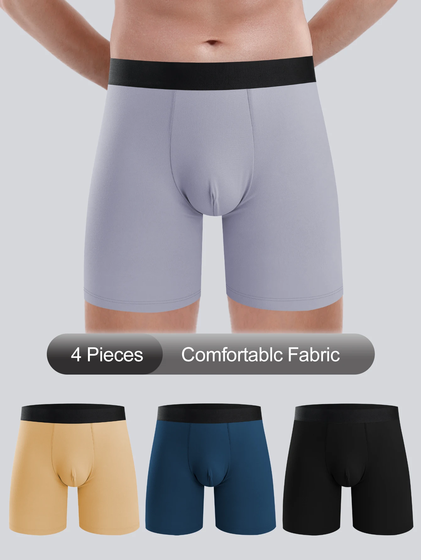 4-компонентное однотонное базовое мужское нижнее белье-боксеры больших размеров, удобное и модное нижнее белье для подростков из нескольких предметов
4-компонентное однотонное базовое мужское нижнее белье-боксеры больших размеров, удобное и модное нижнее белье для подростков из нескольких предметов