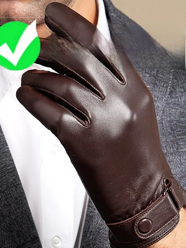 Thickened Leather Gloves Men's Warm Motorcycle Riding Driving Thin Fleece Lined Sheepskin Gloves Commuting Cooling Handwear
Thickened Leather Gloves Men's Warm Motorcycle Riding Driving Thin Fleece Lined Sheepskin Gloves Commuting Cooling Handwear