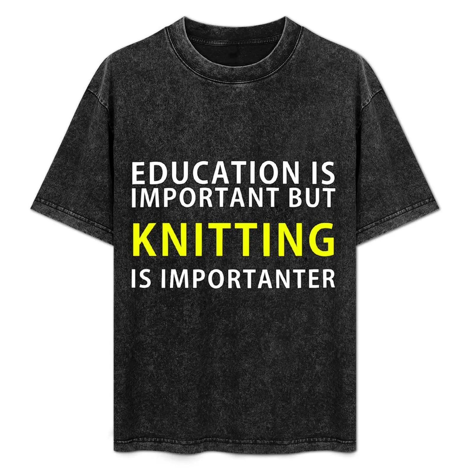 Education is important but Knitting is Importanter T-Shirt Breathable Basic Cotton T-Shirt
Education is important but Knitting is Importanter T-Shirt Breathable Basic Cotton T-Shirt