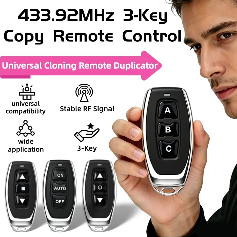 Universal RF Transmitter Copy Clone 433.92 Mhz Remote Controls Wireless Switch DC 12V relay Receiver Module For Garge Electric
Universal RF Transmitter Copy Clone 433.92 Mhz Remote Controls Wireless Switch DC 12V relay Receiver Module For Garge Electric