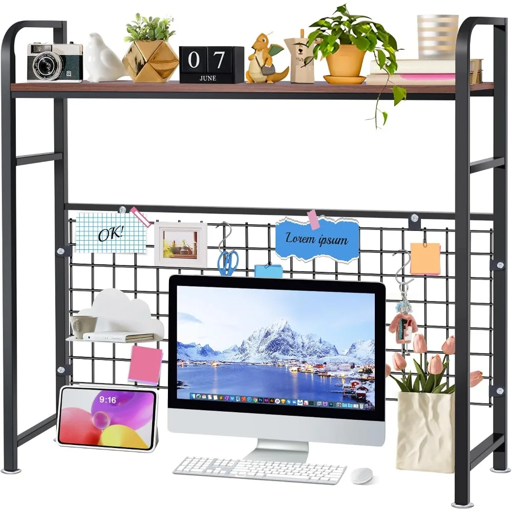 Desk Bookshelf for Computer Monitor, Wood Dorm Desk Hutch, Shelf Rack Storage Stand for Office, Home, Dorm (Black)
Desk Bookshelf for Computer Monitor, Wood Dorm Desk Hutch, Shelf Rack Storage Stand for Office, Home, Dorm (Black)