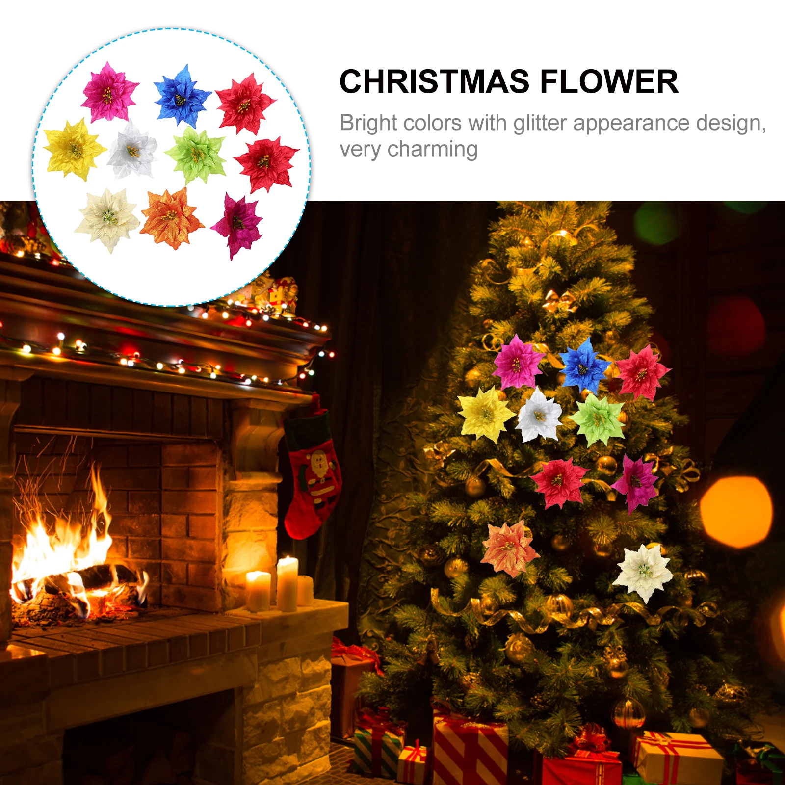 10 Pcs Christmas Decoration Artificial Flower Flowers Tree Supplies Modern Decorations
10 Pcs Christmas Decoration Artificial Flower Flowers Tree Supplies Modern Decorations
