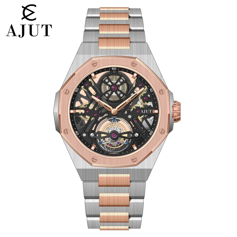 AJUT 0550 Automatic Tourbillon Skeleton Movement Man Watches Luxury Flying Tourbillon Mechanical Sapphire Watches for man Hollow
AJUT 0550 Automatic Tourbillon Skeleton Movement Man Watches Luxury Flying Tourbillon Mechanical Sapphire Watches for man Hollow