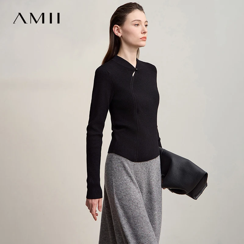 AMII женский свитер с воротником Cheongsam, тонкий пуловер, свитер с длинными рукавами, осень 2021, новая минималистичная новая женская одежда 12523105
AMII женский свитер с воротником Cheongsam, тонкий пуловер, свитер с длинными рукавами, осень 2021, новая минималистичная новая женская одежда 12523105