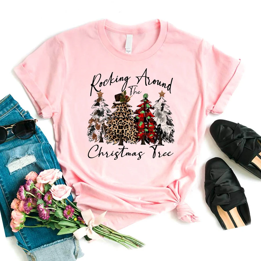 Rocking Around Christmas Tree Graphic Print T Shirt Girls Funny Leopard Tshirt Women Fashion Pink Yellow Gray White T-Shirt
Rocking Around Christmas Tree Graphic Print T Shirt Girls Funny Leopard Tshirt Women Fashion Pink Yellow Gray White T-Shirt