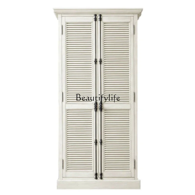 05-American Country Oak Heaven and Earth Lock Louver Bedroom Vintage Wardrobe Villa Furniture Storage
05-American Country Oak Heaven and Earth Lock Louver Bedroom Vintage Wardrobe Villa Furniture Storage