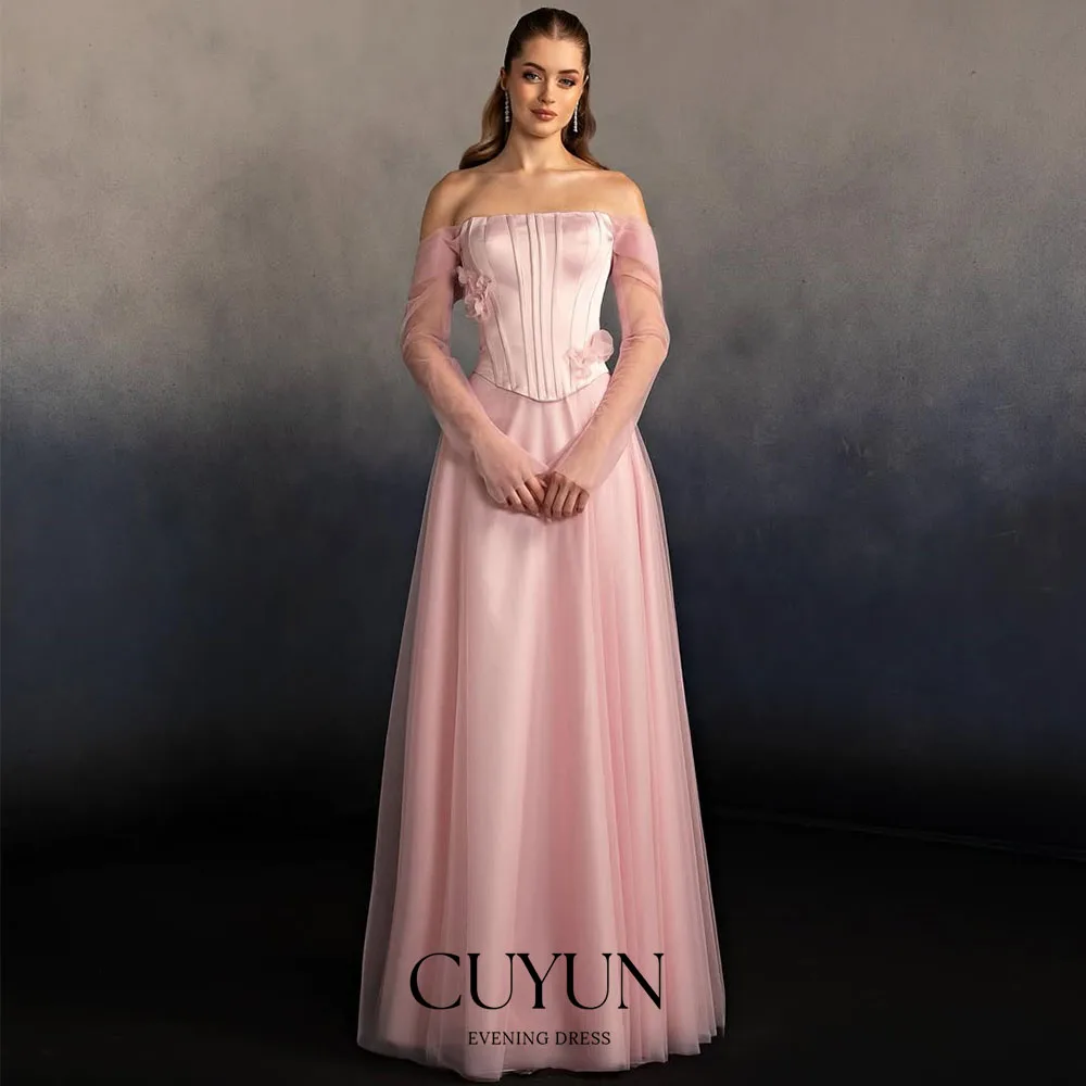 Изысканное розовое вечернее платье CUYUN с вырезом-лодочкой, длинными рукавами, цветочными аппликациями, длиной в пол, для выпускного вечера и торжеств
Изысканное розовое вечернее платье CUYUN с вырезом-лодочкой, длинными рукавами, цветочными аппликациями, длиной в пол, для выпускного вечера и торжеств