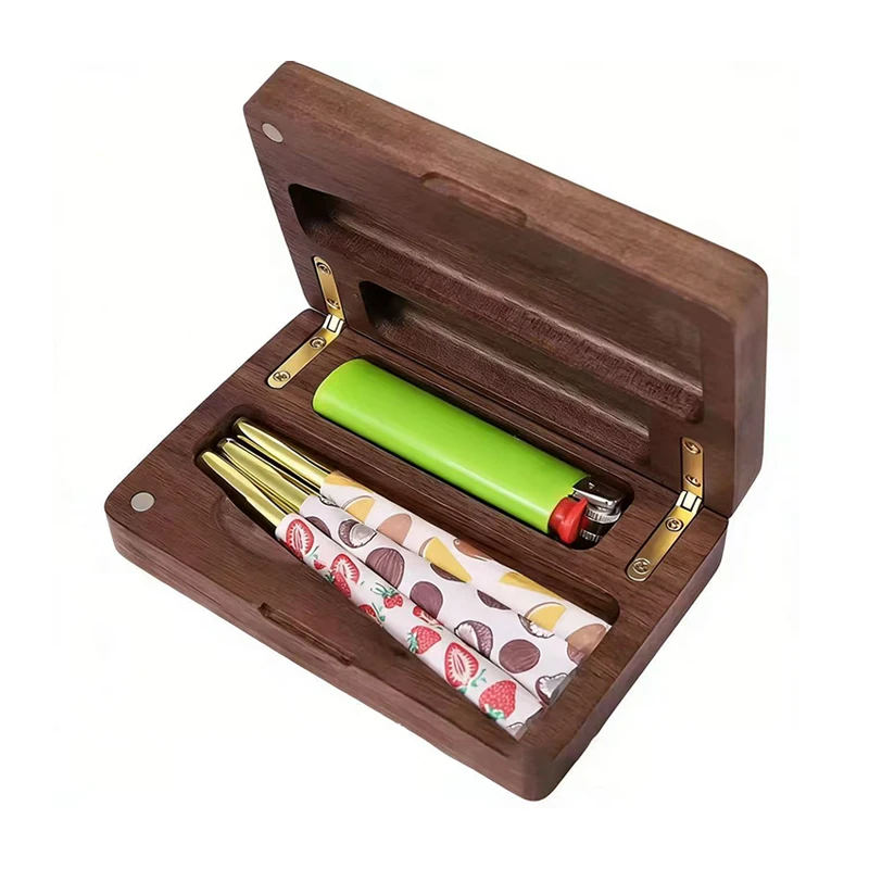 Portable Cigar Case Walnut Wood Cigar Humidor Box cigarette box flip-top Lighter Cutter Smoking Accessories Gift for Smokers
Portable Cigar Case Walnut Wood Cigar Humidor Box cigarette box flip-top Lighter Cutter Smoking Accessories Gift for Smokers