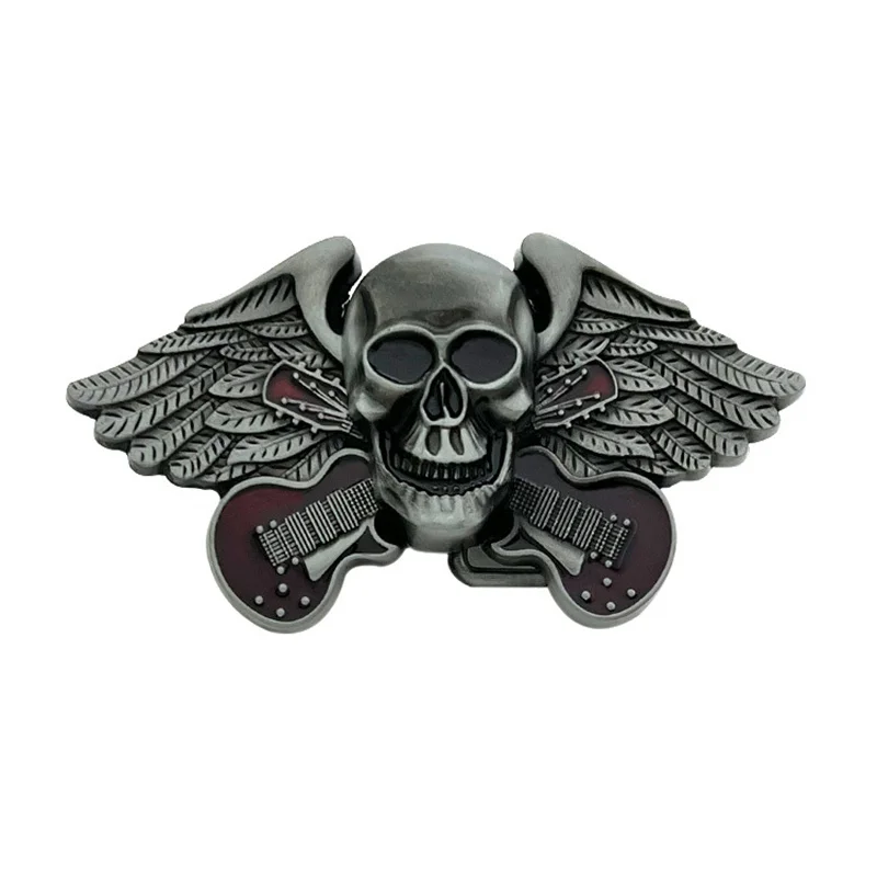 Zinc alloy winged skull headband buckle guitar western style
Zinc alloy winged skull headband buckle guitar western style