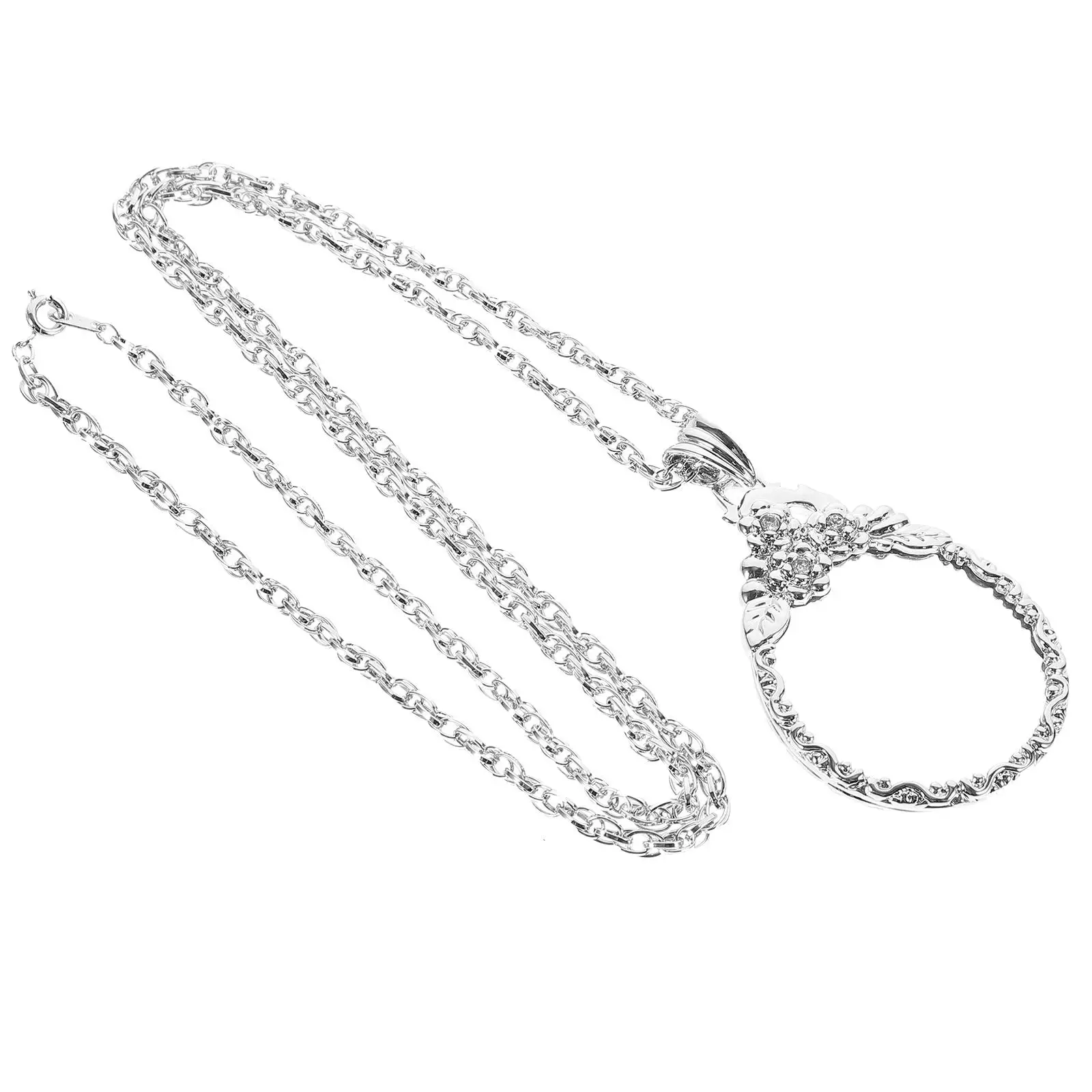White Portable Sweater Chain Jewelry Magnifier Necklace for Women Alloy Loupe Lightweight Practical Trendy Glass
White Portable Sweater Chain Jewelry Magnifier Necklace for Women Alloy Loupe Lightweight Practical Trendy Glass
