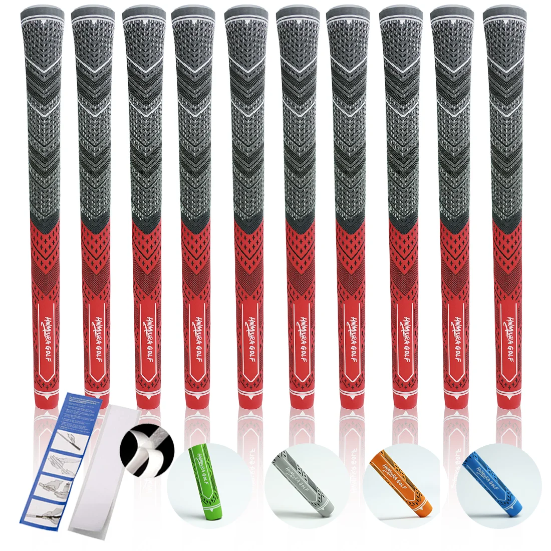 10 Pack Red Golf Grips - Premium Half Cotton-Like Rubber Grips for Irons and Woods, Unisex All-Weather Performance
10 Pack Red Golf Grips - Premium Half Cotton-Like Rubber Grips for Irons and Woods, Unisex All-Weather Performance