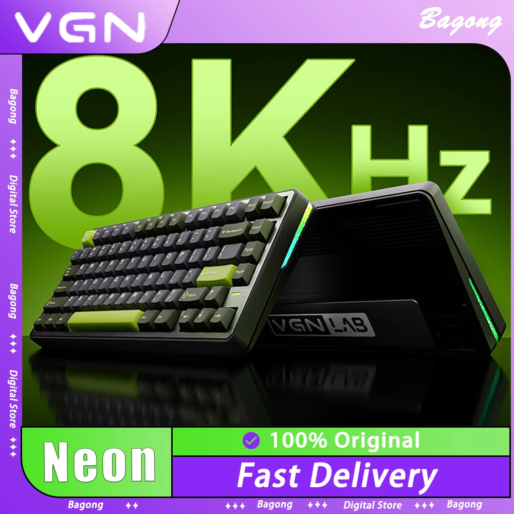 VGN Neon Magnetic Switch Keyboard Tri Mode Wireless Mechanical Keyboard 8000Hz 0.005mmRT Gaming Keyboard PC Gamer Accessories
VGN Neon Magnetic Switch Keyboard Tri Mode Wireless Mechanical Keyboard 8000Hz 0.005mmRT Gaming Keyboard PC Gamer Accessories