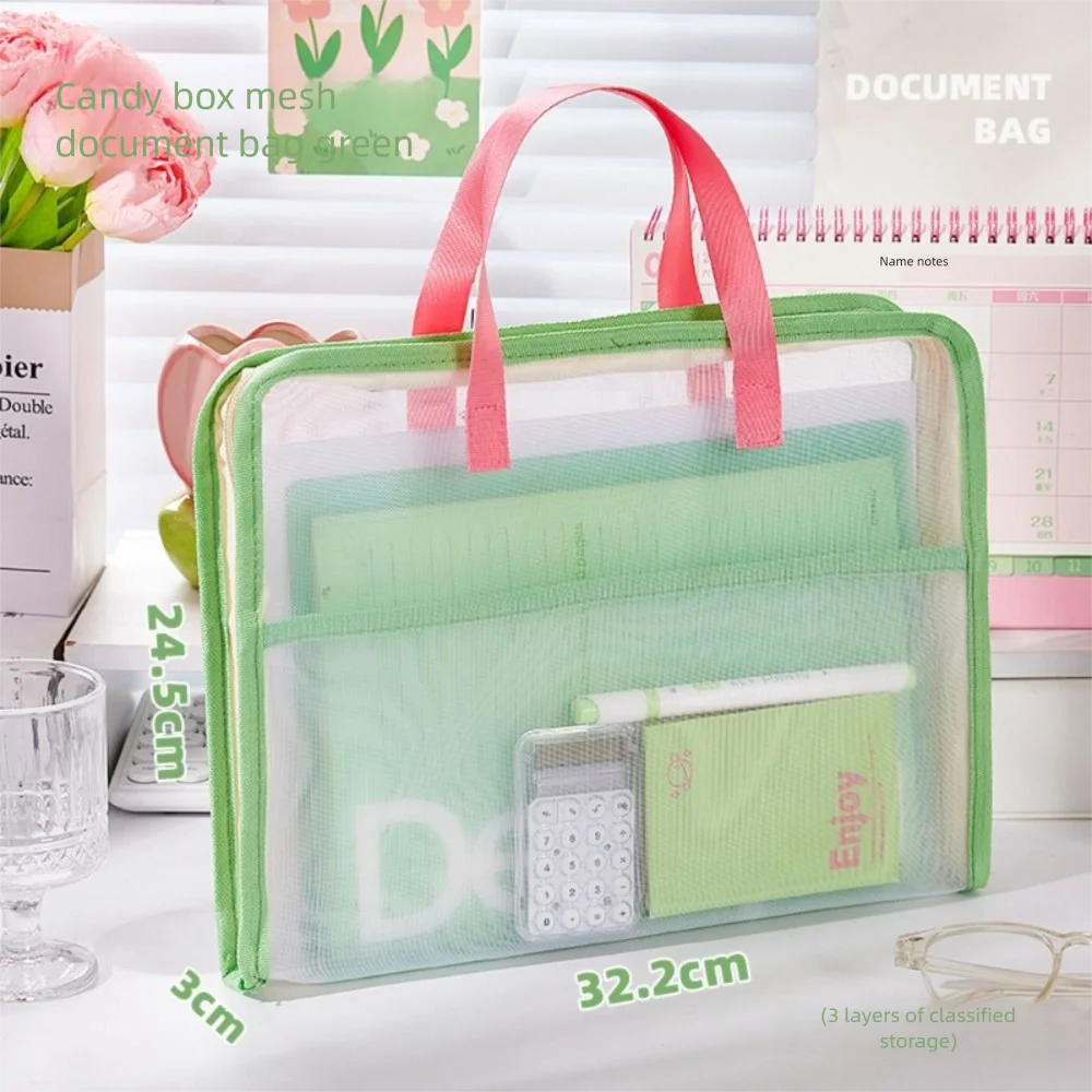 Candy Color Test Paper Storage Bag Multifunctional Visible Stationery Organizer Pouch 3 Compartments Handheld File Folder Bag
Candy Color Test Paper Storage Bag Multifunctional Visible Stationery Organizer Pouch 3 Compartments Handheld File Folder Bag