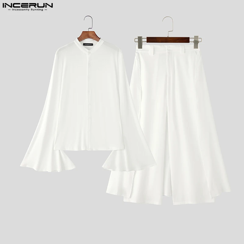 INCERUN Men Sets Solid Color Loose Flare Long Sleeve Shirt & Pants Two Pieces Sets Streetwear 2025 Fashion Casual Men's Suits
INCERUN Men Sets Solid Color Loose Flare Long Sleeve Shirt & Pants Two Pieces Sets Streetwear 2025 Fashion Casual Men's Suits