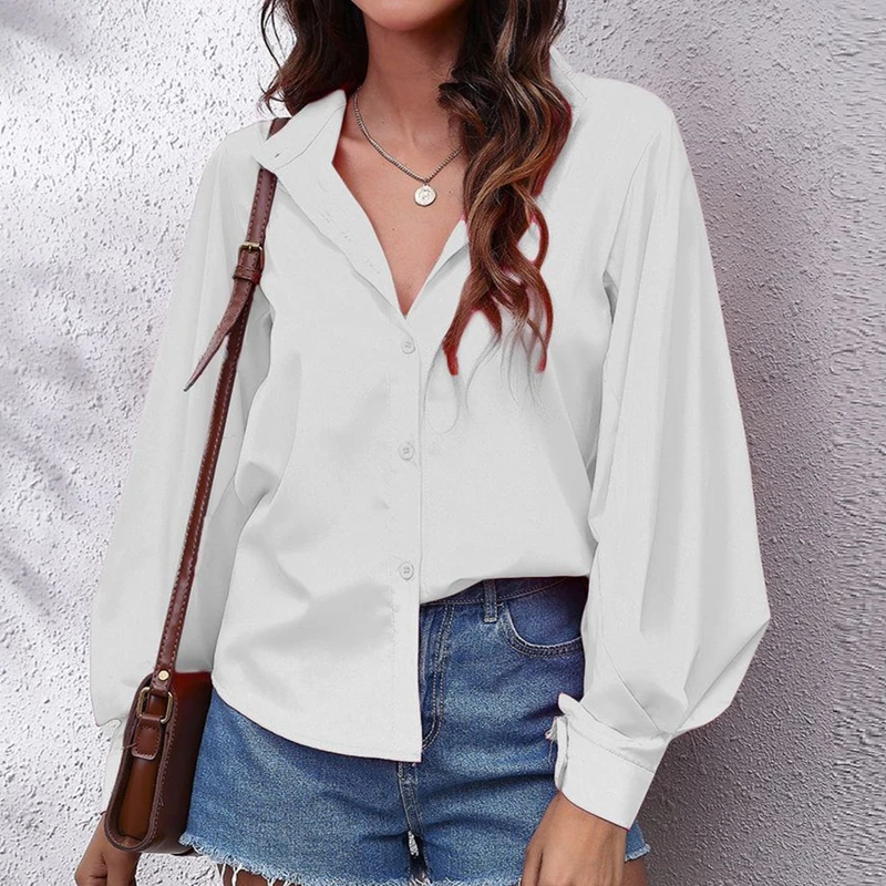 Autumn Women Half High Collar Blouse Fashion Solid Long Sleeve Tops Ladies Casual Single Breasted Shirt Blusas Mujer Female
Autumn Women Half High Collar Blouse Fashion Solid Long Sleeve Tops Ladies Casual Single Breasted Shirt Blusas Mujer Female