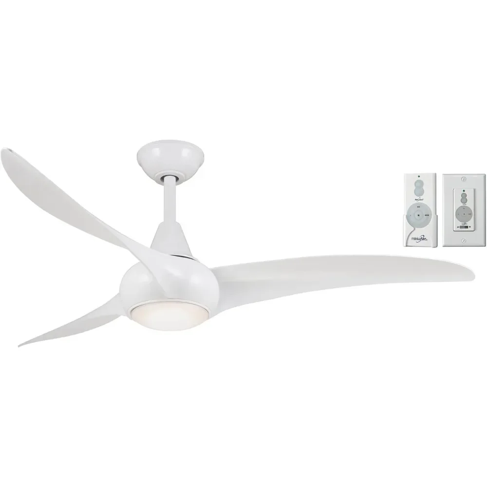 Retro 52 inch restaurant ceiling fan, dimmable LED lights with remote control and additional wall control, white
Retro 52 inch restaurant ceiling fan, dimmable LED lights with remote control and additional wall control, white
