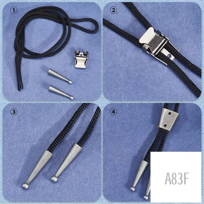 A83F-Bolo Tie Accessory Kit Round Slide Textured Tip Black Tip Wire Alloy Replacement End Cap Wire Forbolo Tie Making A
A83F-Bolo Tie Accessory Kit Round Slide Textured Tip Black Tip Wire Alloy Replacement End Cap Wire Forbolo Tie Making A