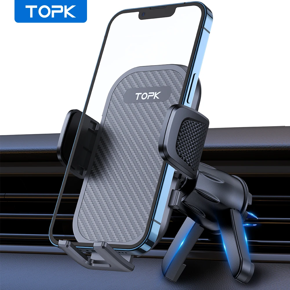 TOPK Car Phone Holder Mount for Cell Phones Upgraded Metal Hook Design,Hands-Free Holder for All Phones,Adjustable & Secure Fit
TOPK Car Phone Holder Mount for Cell Phones Upgraded Metal Hook Design,Hands-Free Holder for All Phones,Adjustable & Secure Fit