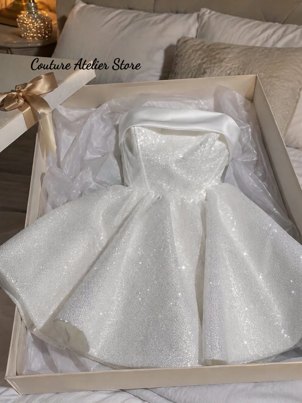 Gift White Prom Dress Homecoming Dresses Shinny A-line Sleeveless Strapless Mini Bespoke Occasion Vestidos De Fiesta Customized
Gift White Prom Dress Homecoming Dresses Shinny A-line Sleeveless Strapless Mini Bespoke Occasion Vestidos De Fiesta Customized