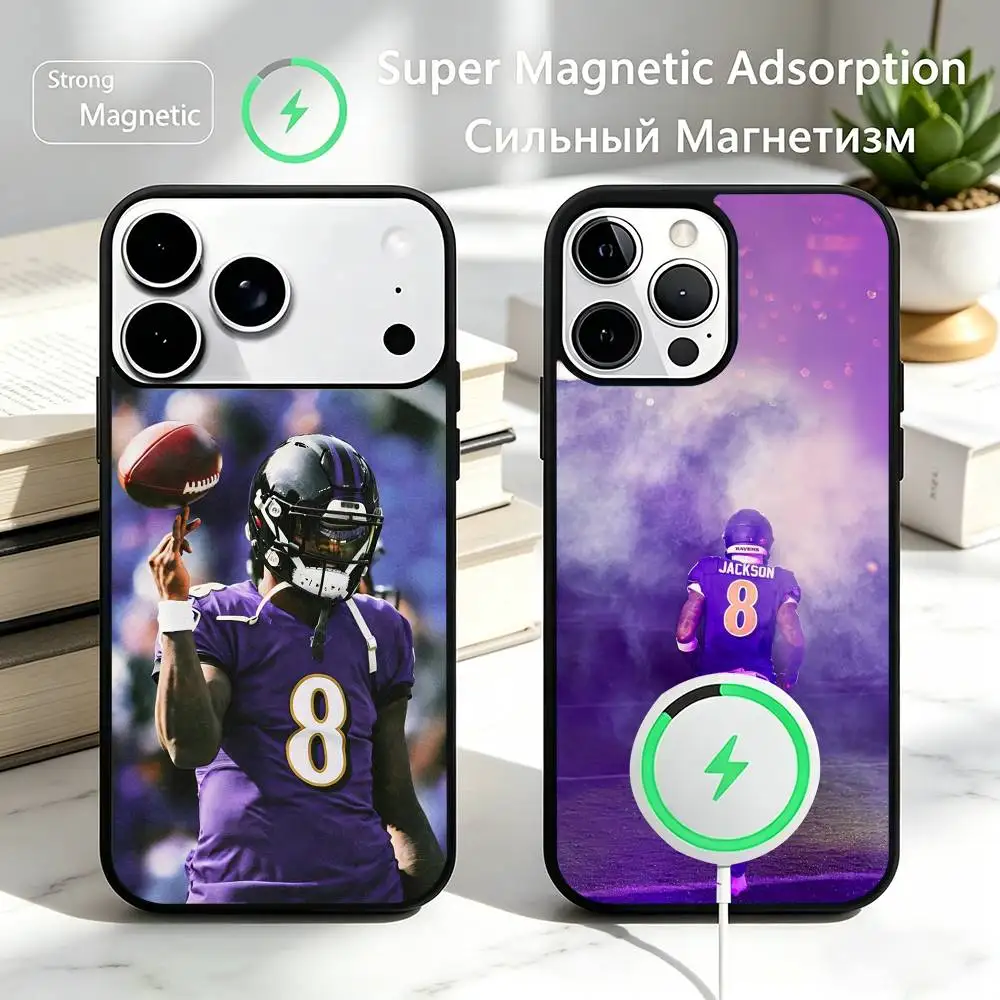 Lamar Jackson American Football 8 Phone Case For iPhone17,16,15,14,13,12,11 Plus,Pro Magnetic with Magsafe Wireless Charging
Lamar Jackson American Football 8 Phone Case For iPhone17,16,15,14,13,12,11 Plus,Pro Magnetic with Magsafe Wireless Charging