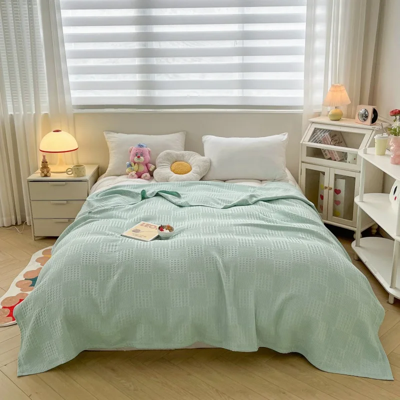 Cotton Knitted Blanket Office Sofa Leisure Blanket Solid Color Summer Multifunctional Shawl Cover Blanket
Cotton Knitted Blanket Office Sofa Leisure Blanket Solid Color Summer Multifunctional Shawl Cover Blanket