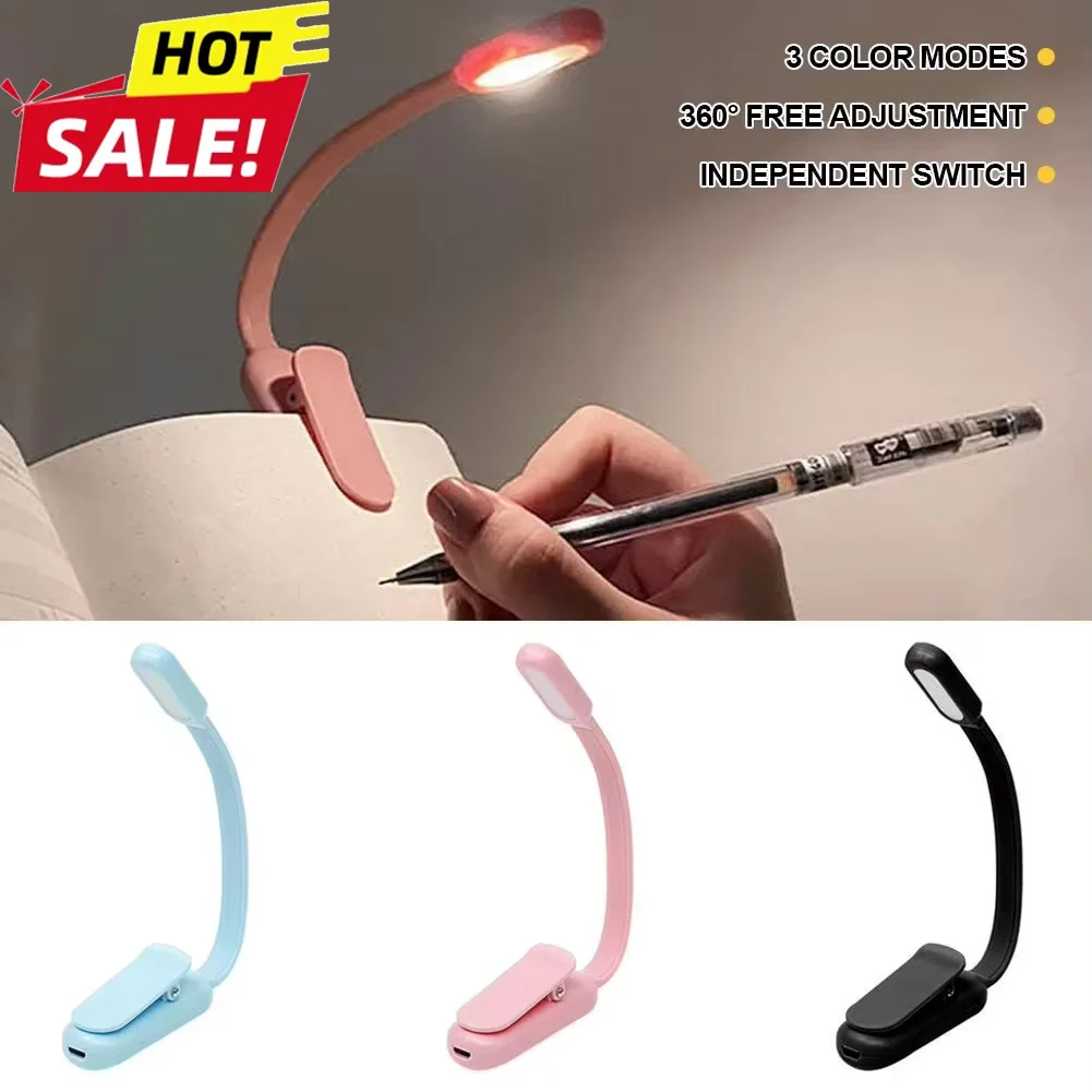 USB Mini LED Book Night 3 Light Color Adjustable Brightness Clip-On Study Reading Lamp Rechargeable for Travel Bedroom Reading
USB Mini LED Book Night 3 Light Color Adjustable Brightness Clip-On Study Reading Lamp Rechargeable for Travel Bedroom Reading