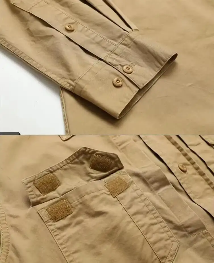 New Fashion Men Long Sleeved Multi Pockets Cargo Shirts Quality Man Cotton Outdoor Loose Tooling Shirts Male Casual Shirts 4XL
New Fashion Men Long Sleeved Multi Pockets Cargo Shirts Quality Man Cotton Outdoor Loose Tooling Shirts Male Casual Shirts 4XL