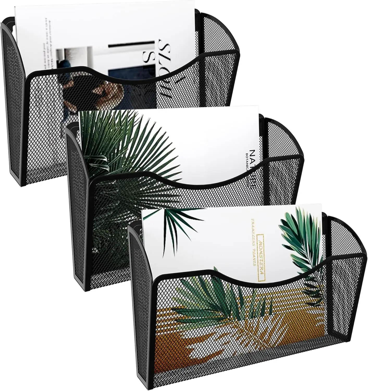 Wall File Organizer 3 Pack, Hanging Mesh Folder Holder for Letter/A4 Papers, Mail Sorter for Office Classroom Home, Black
Wall File Organizer 3 Pack, Hanging Mesh Folder Holder for Letter/A4 Papers, Mail Sorter for Office Classroom Home, Black