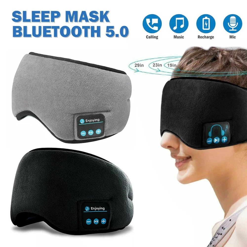 Wireless Bluetooth Sleeping Headphones Eye Mask Sleep Headphones Bluetooth Headband Soft Elastic Comfortable Music Earphones
Wireless Bluetooth Sleeping Headphones Eye Mask Sleep Headphones Bluetooth Headband Soft Elastic Comfortable Music Earphones