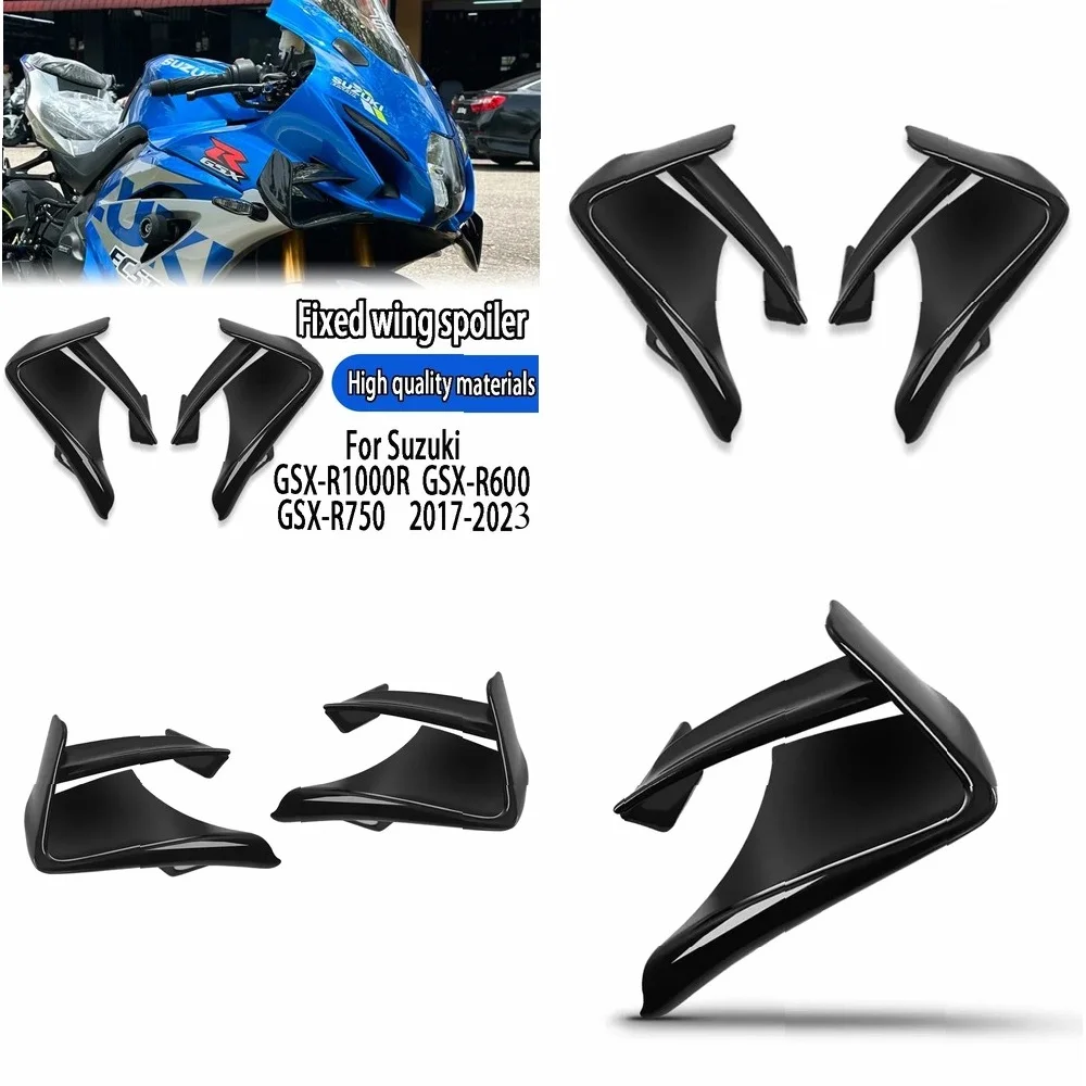 For Suzuki GSX R1000R GSX R600 GSX R750 2017-2023 Motorcycle Spoiler Wing, Aerodynamic Side Fairing Fixed Wing Accessories