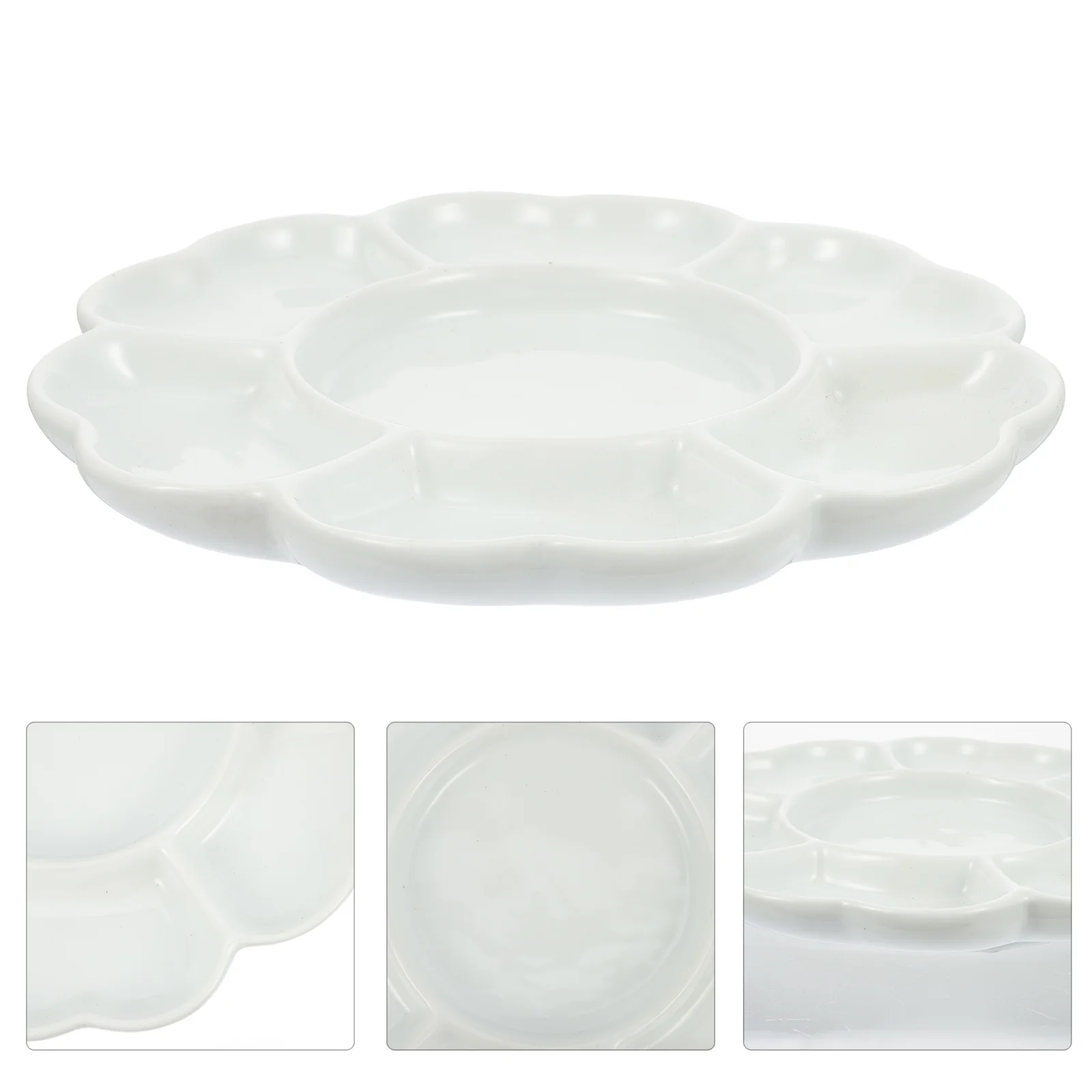 1Pcs Ceramic Plum Blossom Painting Pallet Color Mixing Tray for Watercolor Oil Pigment Art Tools Painting Tray 
1Pcs Ceramic Plum Blossom Painting Pallet Color Mixing Tray for Watercolor Oil Pigment Art Tools Painting Tray