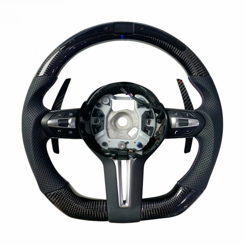 For bmw F10 F30 F90 M3 M4 M5 M6 Paddle Shifters LED Leather Sport New Style Carbon Fiber Steering Wheel
For bmw F10 F30 F90 M3 M4 M5 M6 Paddle Shifters LED Leather Sport New Style Carbon Fiber Steering Wheel