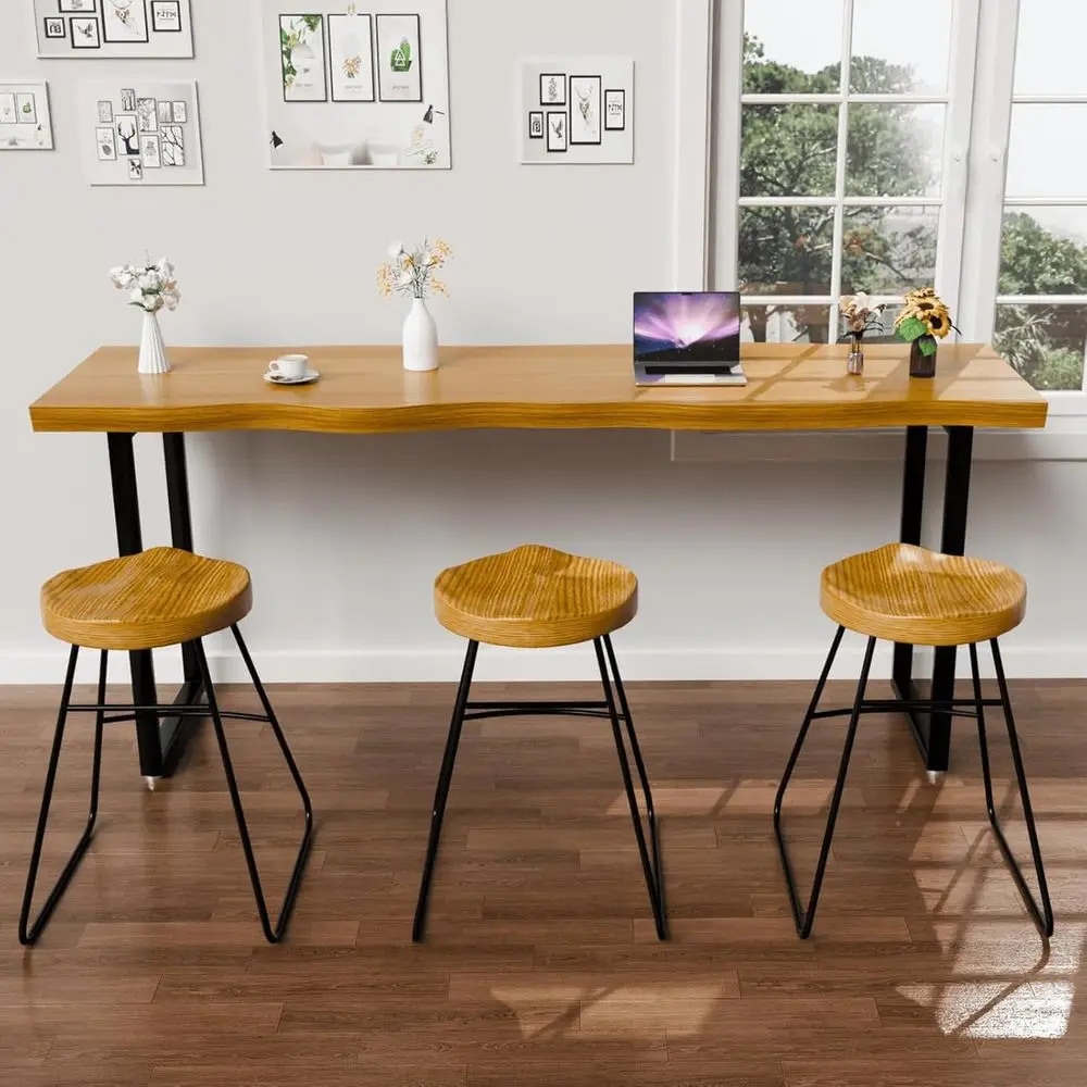 Прочный деревянный высокий обеденный стол с металлическими ножками, высота стойки 55,1 дюйма, простая сборка для кухни и гостиной
Прочный деревянный высокий обеденный стол с металлическими ножками, высота стойки 55,1 дюйма, простая сборка для кухни и гостиной