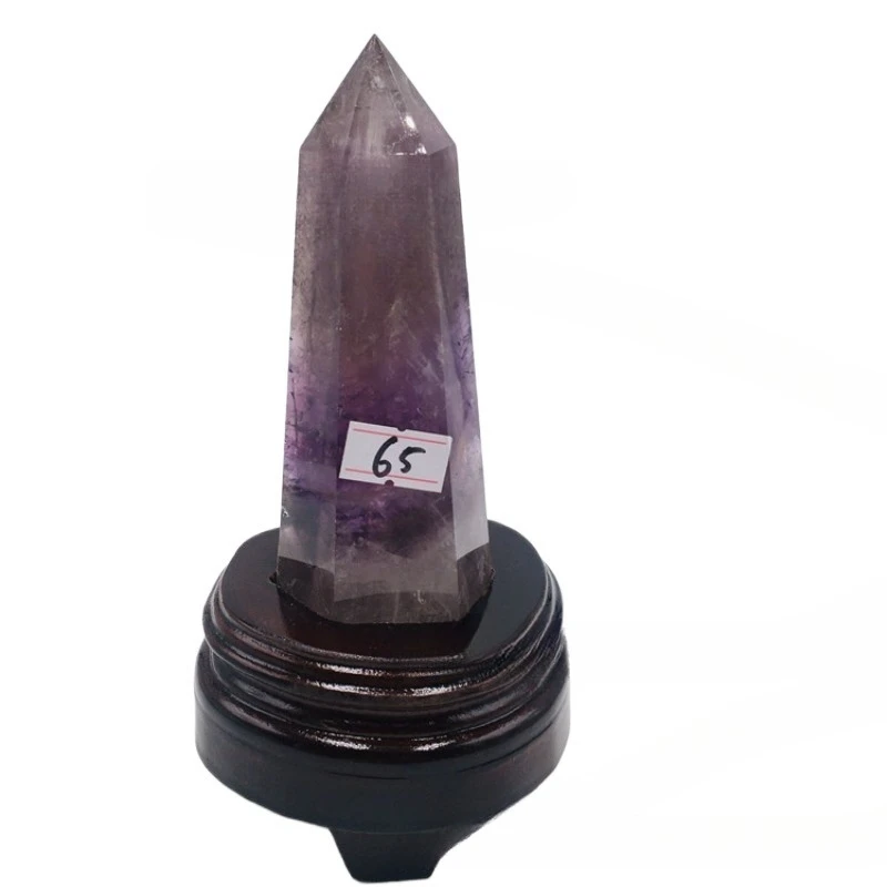 Amethyst rough stone single pointed column hexagonal prism, ornament, home computer ornament.
Amethyst rough stone single pointed column hexagonal prism, ornament, home computer ornament.