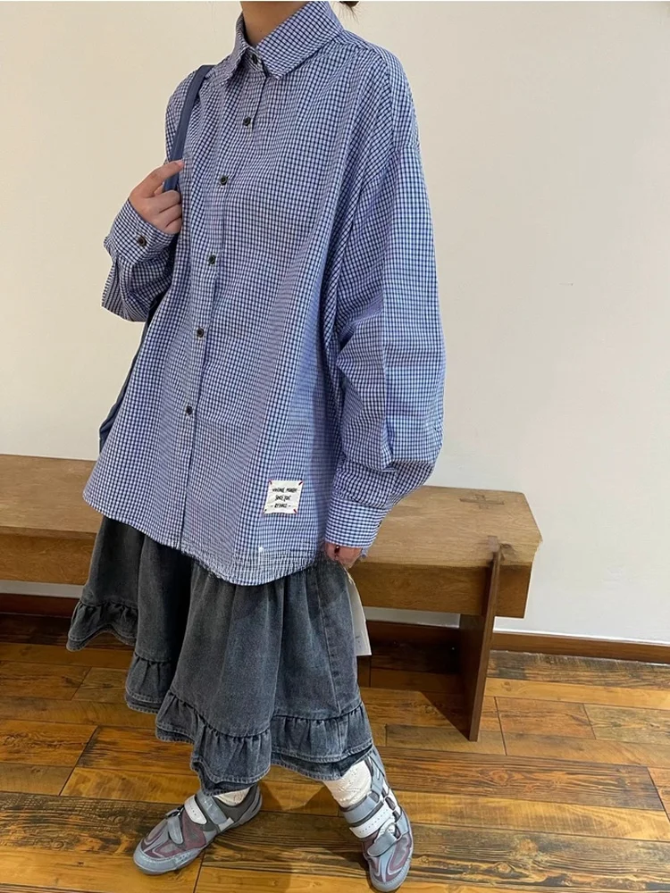 Винтажная женская рубашка в клетку с длинным рукавом, свободного кроя, весенняя новинка, повседневный стиль, в студенческом стиле, дышащая, из хлопка, приятная к коже
Винтажная женская рубашка в клетку с длинным рукавом, свободного кроя, весенняя новинка, повседневный стиль, в студенческом стиле, дышащая, из хлопка, приятная к коже