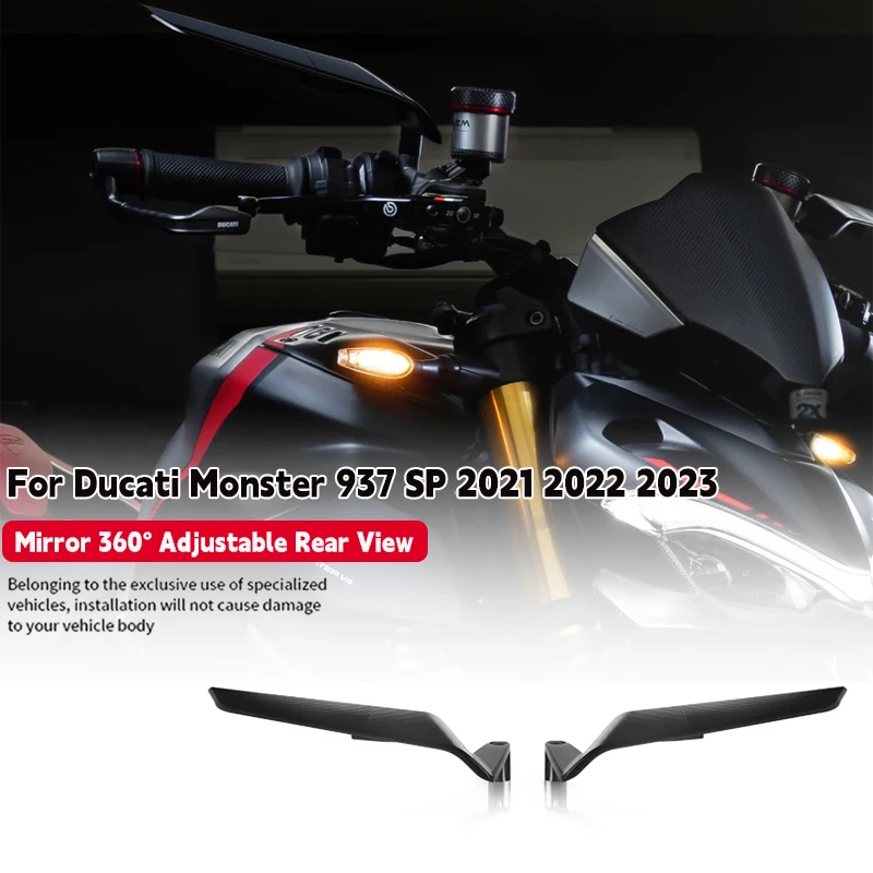 For Ducati Monster 937 SP 2021 2022 2023 Rearview Mirror 360° Adjustable Rear View Mirrors Motorcycle Streetfighter V4 S V4S V2
For Ducati Monster 937 SP 2021 2022 2023 Rearview Mirror 360° Adjustable Rear View Mirrors Motorcycle Streetfighter V4 S V4S V2