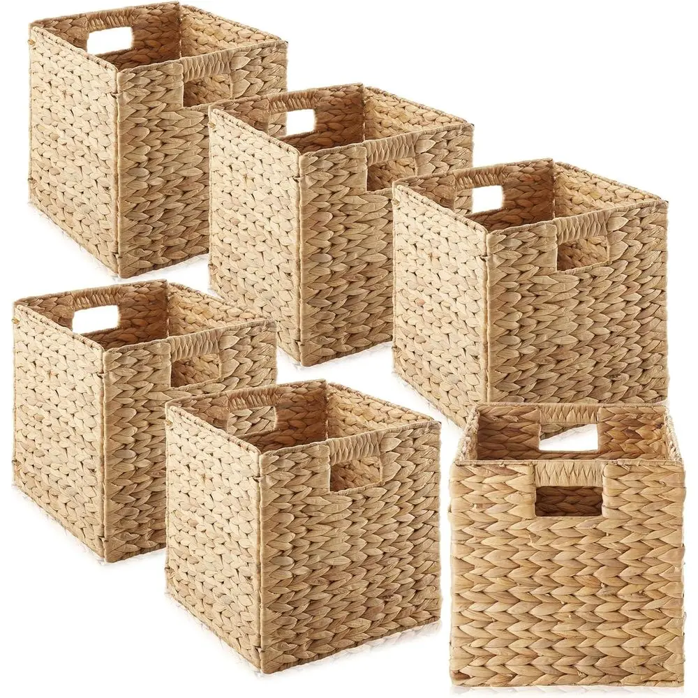Collapsible 10.5 x 10.5 Natural Water Hyacinth Baskets Set of 6, Ideal for Storage in Home and Laundry
Collapsible 10.5 x 10.5 Natural Water Hyacinth Baskets Set of 6, Ideal for Storage in Home and Laundry
