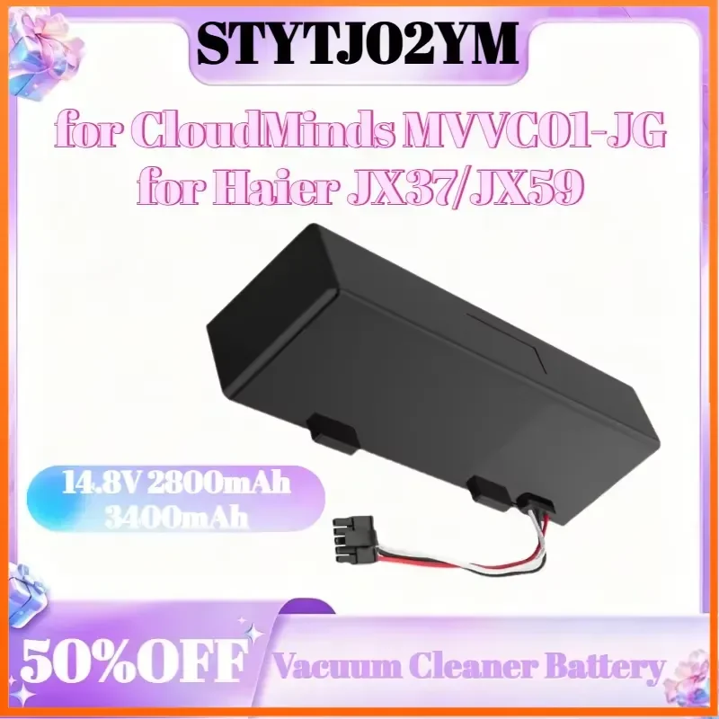 14.8V 2800mAh 3400mAh STYTJ02YM Rechargeable Vacuum Cleaner Battery for CloudMinds MVVC01-JG for Haier JX37/JX59 Battery
14.8V 2800mAh 3400mAh STYTJ02YM Rechargeable Vacuum Cleaner Battery for CloudMinds MVVC01-JG for Haier JX37/JX59 Battery