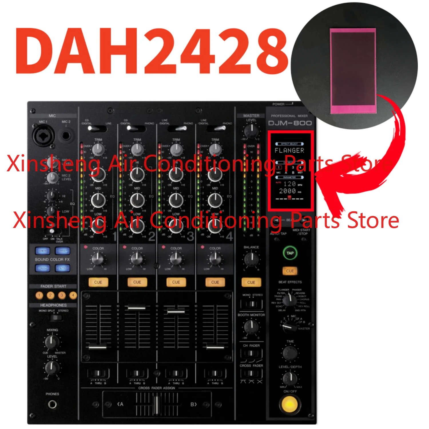 For Pioneer DJM800 Mixer Display External Acrylic Plastic Sheet Repair Parts DAH2428
For Pioneer DJM800 Mixer Display External Acrylic Plastic Sheet Repair Parts DAH2428