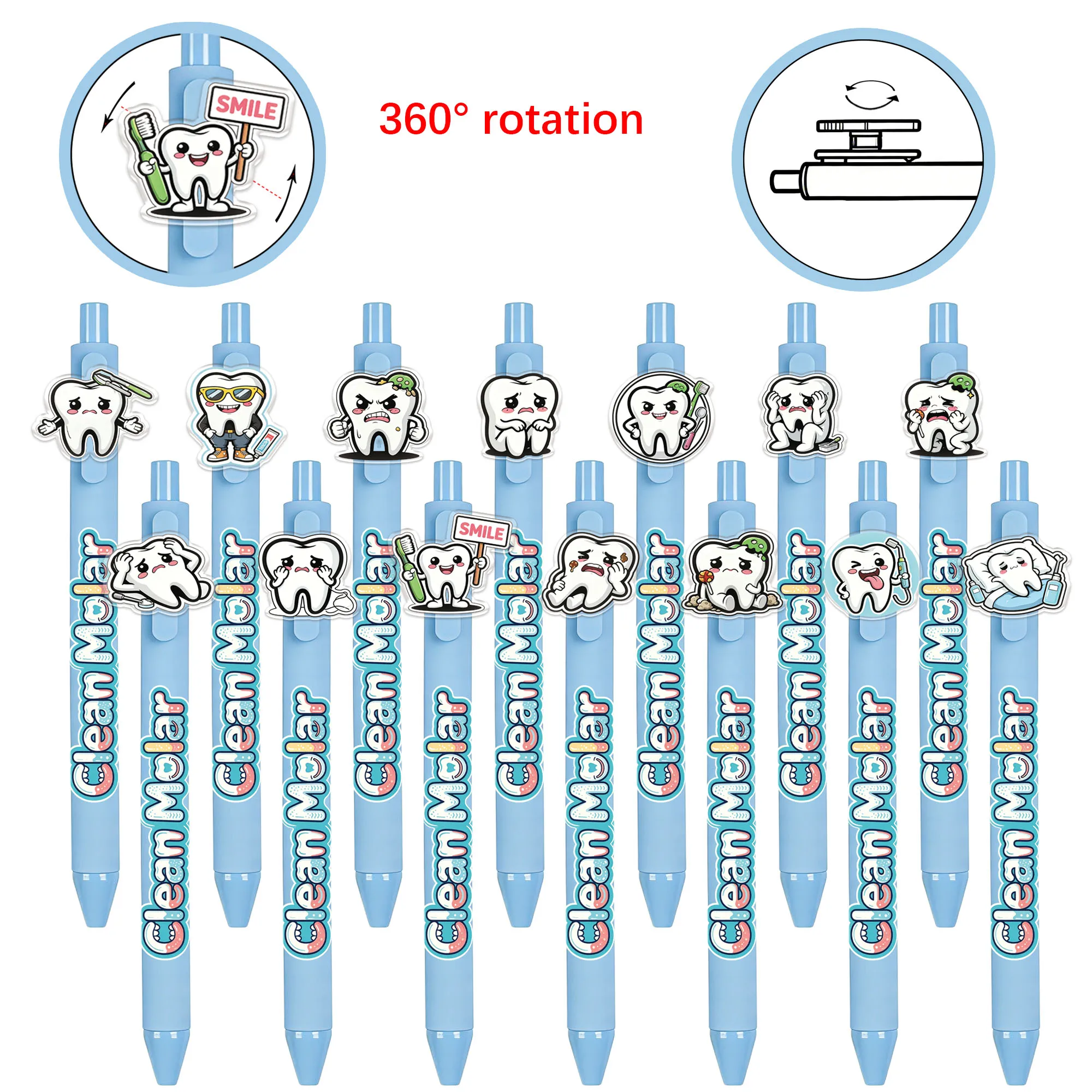 14 PCS Tooth Theme Ballpoint Pens - Smooth Writing
14 PCS Tooth Theme Ballpoint Pens - Smooth Writing