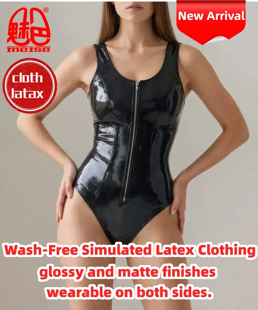Double Sided PU Leather PVC Bodysuit Faux Latex Waterproof Tank Top Swimsuit Catsuit S-4XL Tight-Fitting Stage Jumpsuits Leotard
Double Sided PU Leather PVC Bodysuit Faux Latex Waterproof Tank Top Swimsuit Catsuit S-4XL Tight-Fitting Stage Jumpsuits Leotard