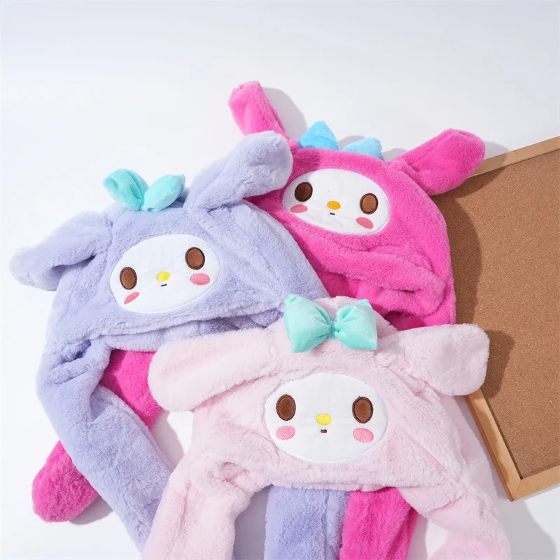 Sanrio plush hat new children's cartoon ear protection hat scarf all-in-one male and female thickened warm plush pullover hat
Sanrio plush hat new children's cartoon ear protection hat scarf all-in-one male and female thickened warm plush pullover hat